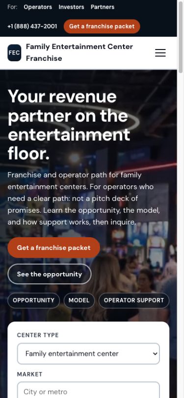 Family Entertainment Center Franchise concept — mobile home preview