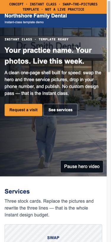 Instant concept — mobile home preview
