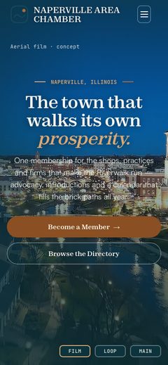 Naperville Chamber concept — mobile home preview