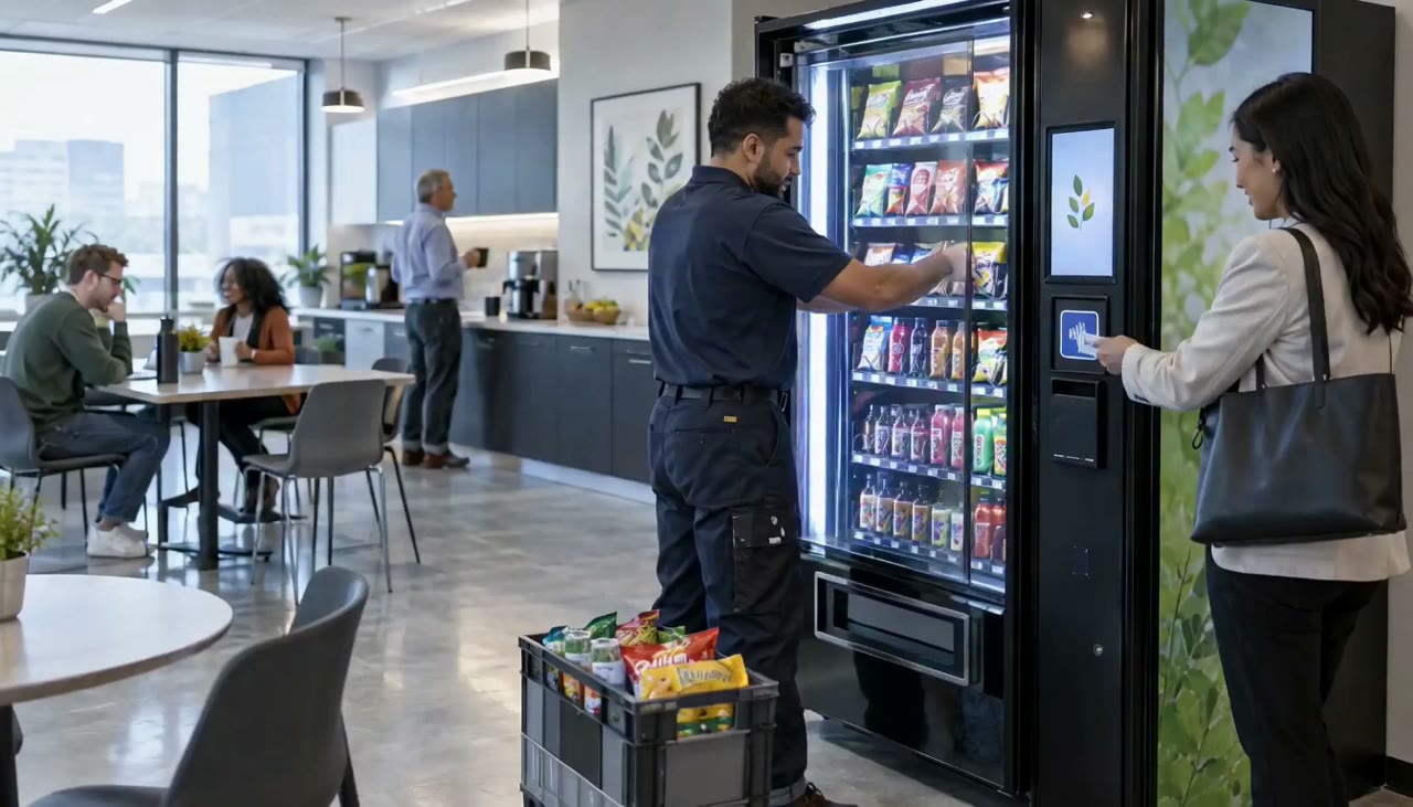 All Star Vending Service concept — vending operator preview under the headline 'Vending that earns its keep.'